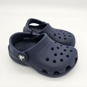 Kids 6c Navy Blue Crocs Sandal Mule Water Shoes Washable